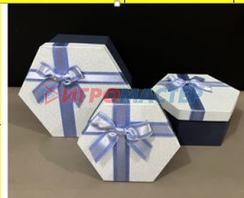 Коробки, бумага и мешочки для упаковки подарков Коробка подарочная "Ванильная нежность" 22*19*10 см, синий