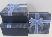 Коробка подарочная "С любовью" 17,5*17,5*8 см, синий