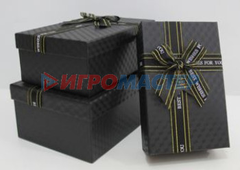 Коробки, бумага и мешочки для упаковки подарков Коробка подарочная "Момент" 23*16*9,5 см, черный