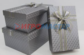 Коробки, бумага и мешочки для упаковки подарков Коробка подарочная "Момент" 21*14*8 см, серебро