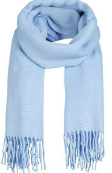Платочно-шарфовые изделия Палантин - шарф "ZIMA", однотонный, цвет светло голубой, 180*70см (200гр)