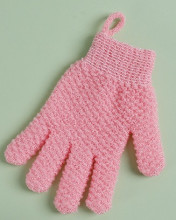 Мочалка - перчатка массажная "Premium - PASTERA", цвет нежно-розовый, 19*12см (ZIPпакет)