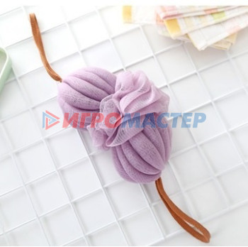 Мочалки воздушные шары Мочалка нейлоновая "Premium - PANADERA", цвет , цвет сиреневый, 19*12см (ZIP пакет)