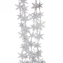 Бусы на ёлку 2,0 м "Снежинки", Серебро