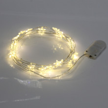 Гирлянда для дома "Звездочка" на батарейках 2,0 м 20 ламп LED, 1 реж., IP-20, Теплый белый
