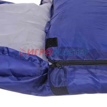 Спальник одеяло с капюшоном 210*75см 2400гр синий -5С