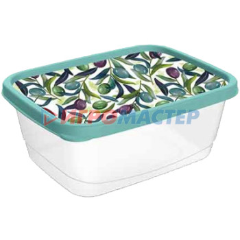 Контейнеры для хранения продуктов, посуда пластиковая Контейнер для продуктов 1,5л зеленый