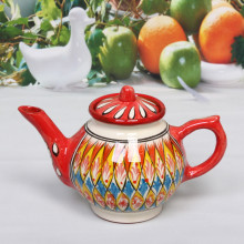 Чайник 1л красный Риштанская Керамика