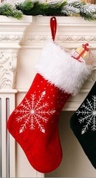 Носки новогодние Носок новогодний "Снежинка" 46*22 см, красный