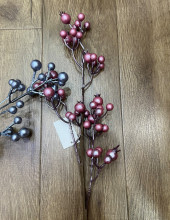 Ветка декоративная "Сказочная ягода" 60 см, Чёрный жемчуг