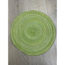 Салфетка на стол 38см плетеная "Круги" зеленый