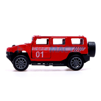 АВТОГРАД Машина металлическая «Пожарная служба», 1:48, инерция, открываются двери