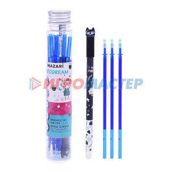 Ручки со стираемыми чернилами Ручка гелевая со стираемыми чернилами Catodream, Синяя, +9 стержней, игольчатый пиш. узел 0.5мм, тер