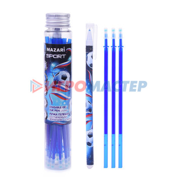 Ручки со стираемыми чернилами Ручка гелевая со стираемыми чернилами Sport, Синяя, +9 стержней, игольчатый пиш. узел 0.5мм, термочу