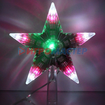 Фигура светодиодная ЗВЕЗДА ДЛЯ ЁЛКИ "Луч" 28 ламп LED, 17,5 см, Мультицвет
