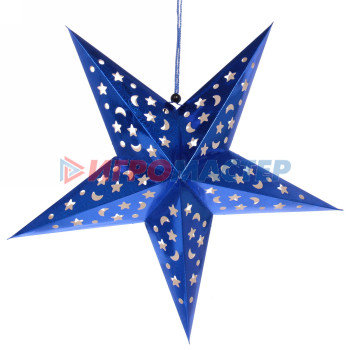 Украшение подвесное "Сияние звезды" 60 см, Синий