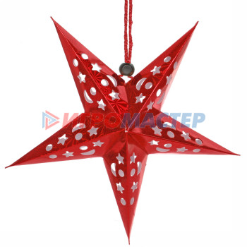 Украшение подвесное "Сияние звезды" 30 см, Красный