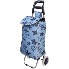 Тележка хозяйственная с сумкой (93*30*34см, колеса 16см,грузоподъемность до 30 кг) Синяя