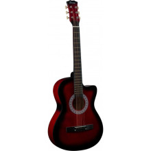 Акустическая гитара TERRIS TF-3802C RD с вырезом, красная