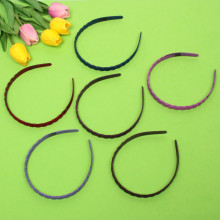 Ободок для волос пластиковый "Province - Amelia", косичка, микс 6 цветов, 1,2 см ( подвес)