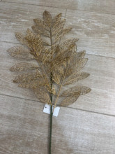 Ветка декоративная "Зимние листья" 85 см, Белый