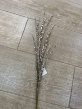 Ветка декоративная "Снежный блеск" 80 см, Серебро