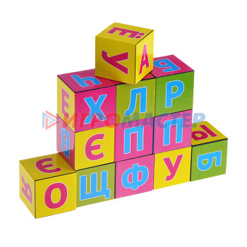 Азбука, счет, геометрия Кубики Алфавит (12 шт.)