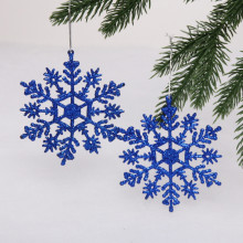 Подвески в блестках "Зимние снежинки" 9,5 см (набор 2шт), синий