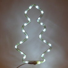 Фигура светодиодная, "Ёлка" дюралайт, 35*21 см, Белый (постоянное свечение)