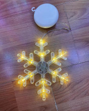 Фигура светодиодная "Снежинка" 16х14 см (батарейки 3 ААА), 1 реж, Белый