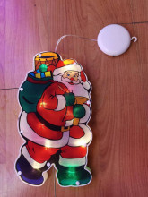 Фигура светодиодная "Дед Мороз" 15*26 см (батарейки 3 ААА), 1 режим