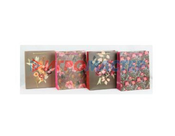 Пакеты бумажные и полиэтиленовые Пакет подарочный "Цветочный рай" 26*32*10 см, микс