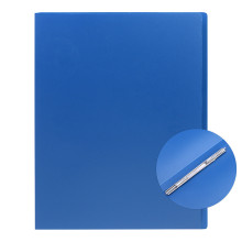 Папка с пружинным скоросшивателем A4, 500 мкм, фактура &quot;песок&quot; непрозрачная синяя