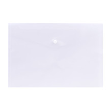 Папка-конверт на кнопке A4 (330x240 мм) 120 мкм, прозрачная