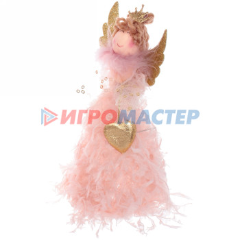 Фигурка новогодняя "Фея любви" 16 см, Розовый