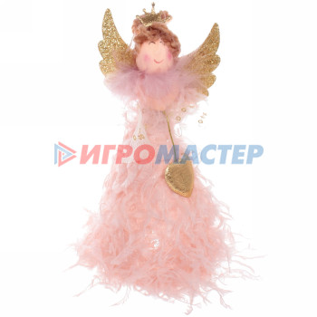 Фигурка новогодняя "Фея любви" 16 см, Розовый