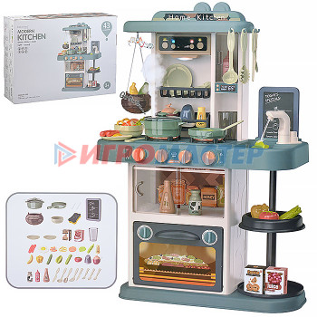 Игровые модули для девочек Игровой набор кухня 889-183 &quot;Играем весело&quot; (43 предмета) (свет, звук) в коробке