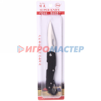 Нож универсальный ТУРИСТМАСТЕР, складной 17 см с карабином, блистер 199