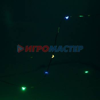 Гирлянда для дома на батарейках 1,5 м 15 ламп LED, 1 реж.,IP-20, Мультицвет