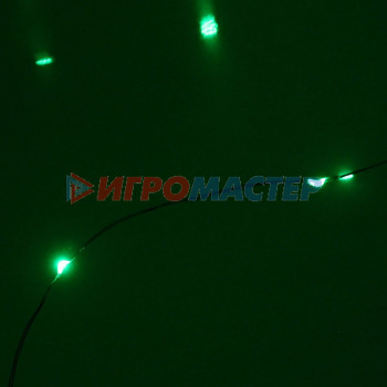 Гирлянда для дома на батарейках 1,5 м 15 ламп LED, 1 реж.,IP-20, Зеленый