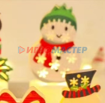 Фигурки с подсветкой Сувенир с подсветкой "Снеговичок" 8*3,5 см
