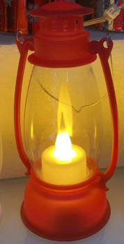 Фигурки с подсветкой Сувенир с подсветкой "Лампа - Семейный вечер" 6*6*13 см, Красный