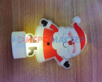Фигурки с подсветкой Сувенир с подсветкой "Привет от Деда Мороза" 10,5*7,5 см