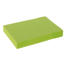 Блок с липким краем 51 мм x 76 мм, 100 листов, флуоресцентный, зелёный