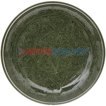 Тарелки Тарелка 15см зеленая Риштанская керамика