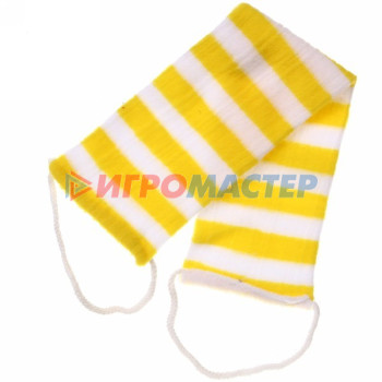 Мочалки комбинированные и скрабирующие Мочалка для тела "ULTRAMARIN KIPARIS", мягкая, цвет желтый, 60*13см