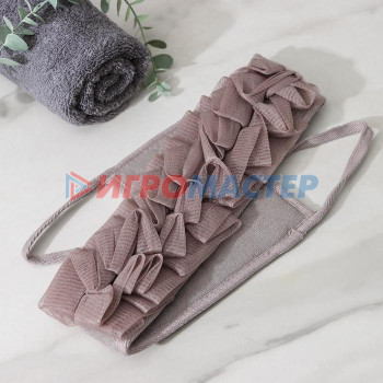 Мочалки комбинированные и скрабирующие Мочалка для тела "Premium - Sandal", цвет серый, 70*10см