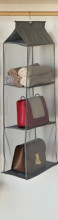 Органайзер подвесной для хранения вещей "ИДЕЯДОМА", цвет серый, 3 секции, 89*40*17см