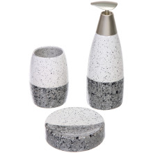 Набор для ванной из 3-х предметов керамический "Луиза" серый