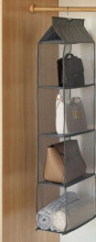 Органайзер подвесной для хранения вещей "ИДЕЯДОМА", цвет серый, 4 секции, 112*40*17см